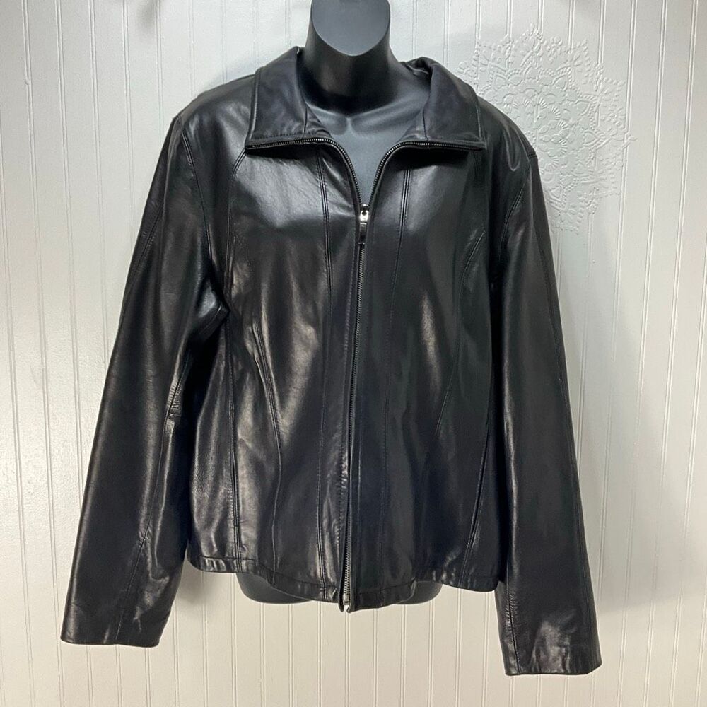 WORTHINGTON Black Leather Jacket